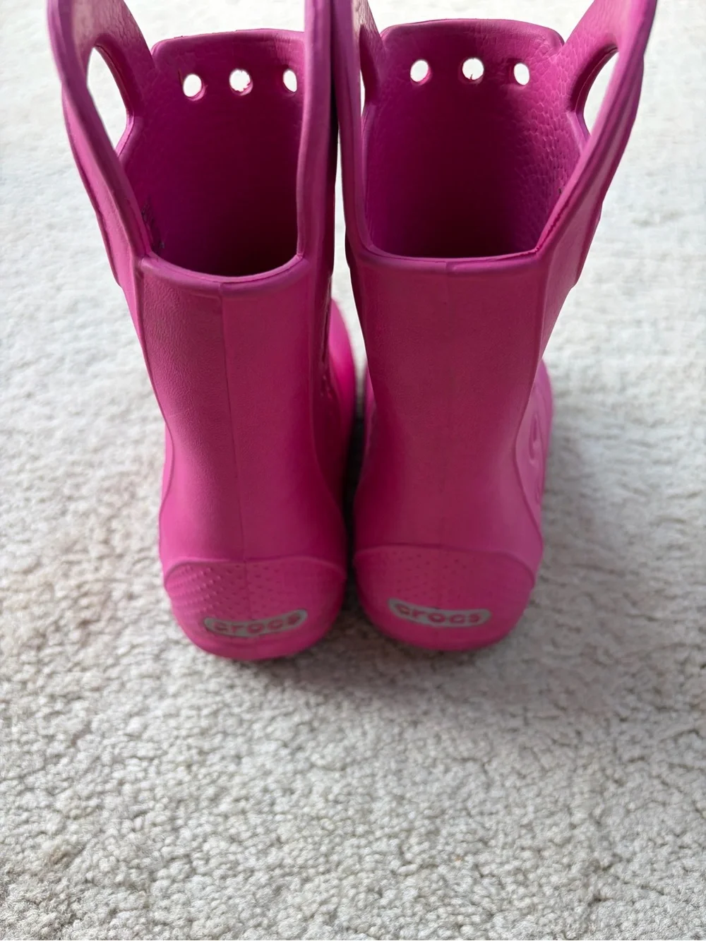Crocs Toddler Size 10 Pink Handle It Rain Boots